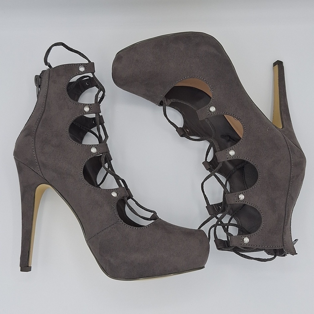 NEW Penny Loves Kenny Lace Up Closed Toe Platform Heels Size - 7.5 - Picture 6 of 16